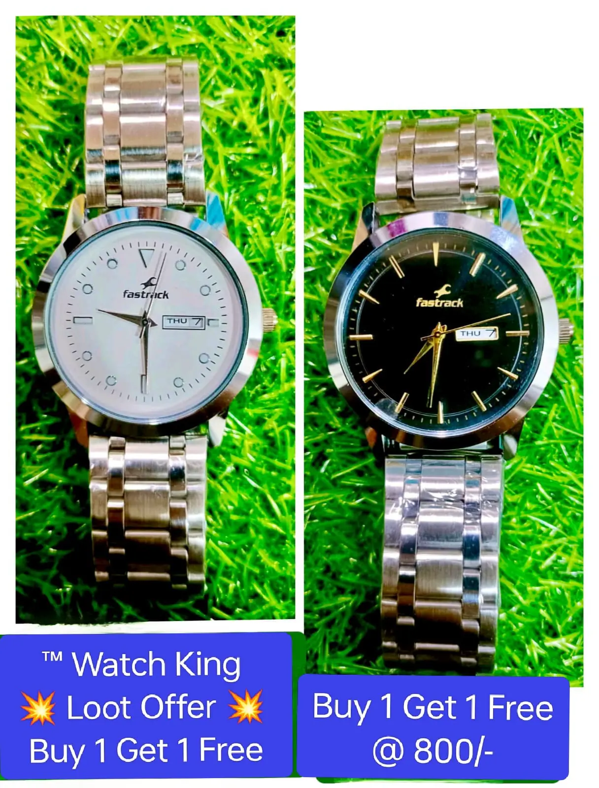 ™ Fastrack Watches_Premium_ Buy 1 Get 1 Free - 800 Rs.